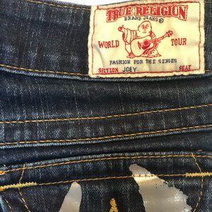 True Religion Joey Jeans Womens Silver
